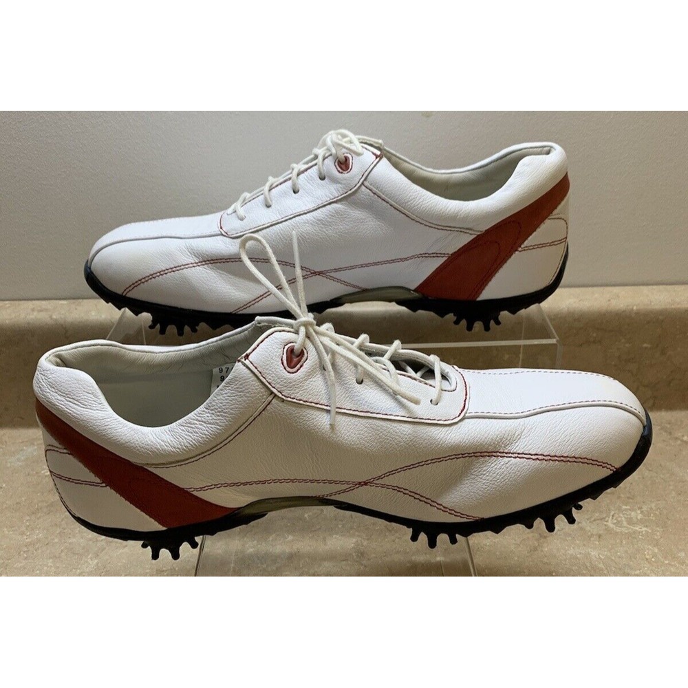 FOOTJOY 97036 WHITE LEATHER STITCH CLASSIC LOPRO GOLF‎ SHOES WOMENS SIZE 9 M